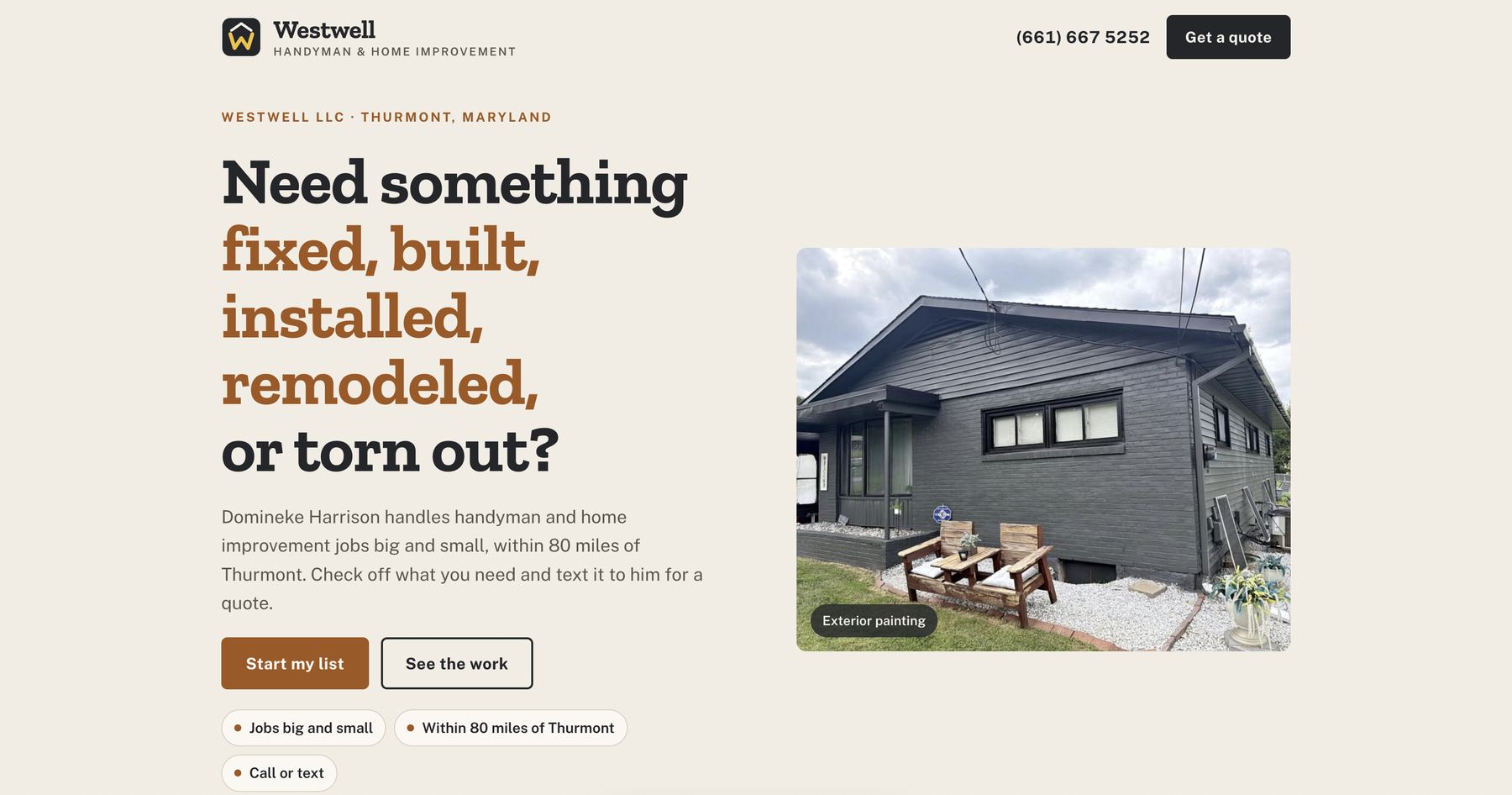 The Westwell website homepage on a computer